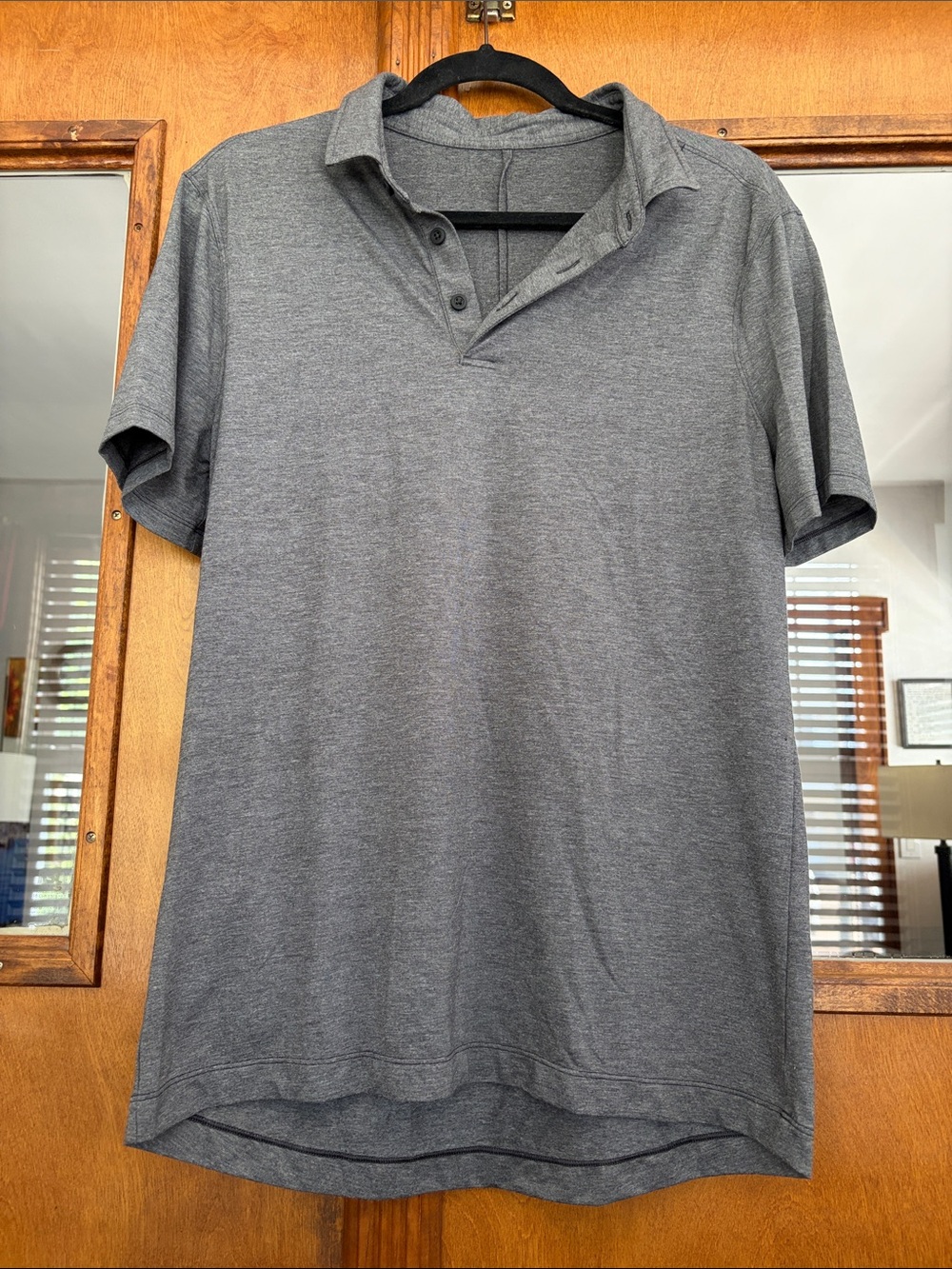 Lululemon Men's Grey Polo Shirt